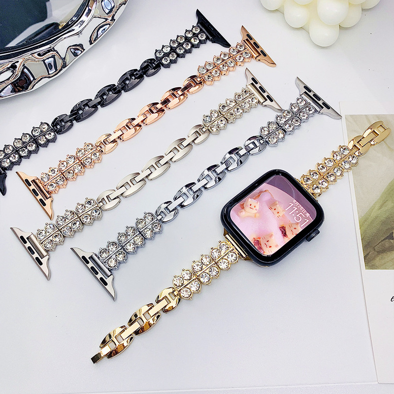 iwatch9 Strap Advanced Sense Double Rb Diamond Apple Watch Strap for Apple Watchs876 Summer