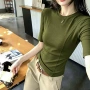 短袖显瘦新款纯色t恤