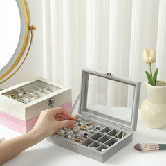 Fleece Jewelry Box, Accessory Case with Earrings, Studs, Rings, Chains, and Decorative Accessories, Portable Multifunctional Desk Organizer and Storage Box