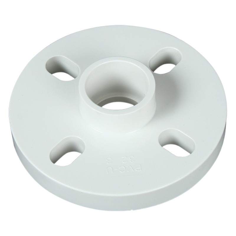 PVC Placa de brida de suministro de agua tubo de suministro de agua integrado asiento de brida de una pieza especificación completa al por mayor blanco azul gris