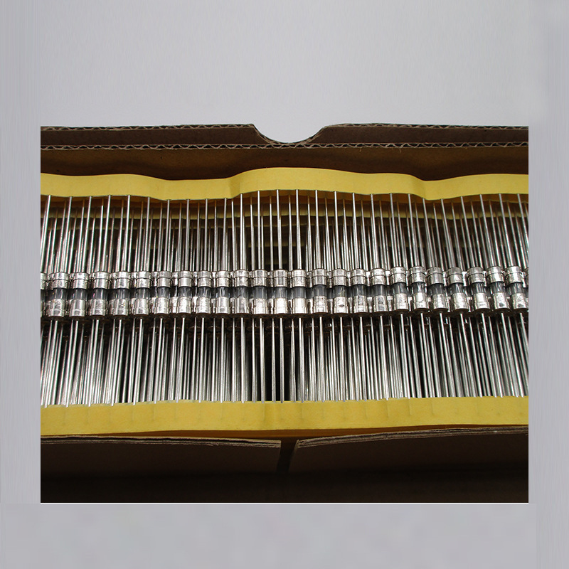 厂家直销编带 玻璃保险丝3.6*10mm 6A 250V快断慢断 带引脚 双帽