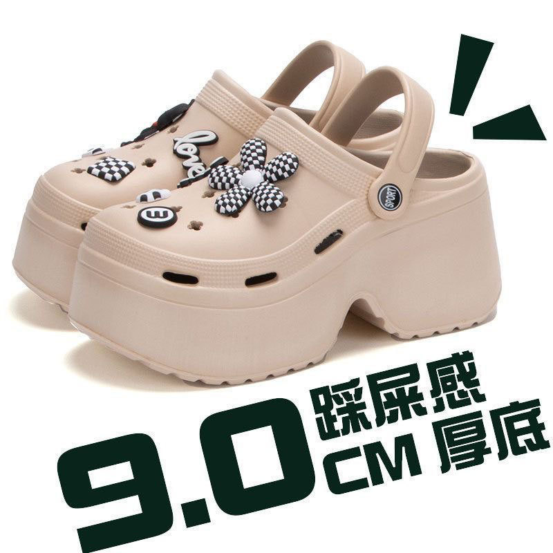 카키[체크무늬 큰 꽃]