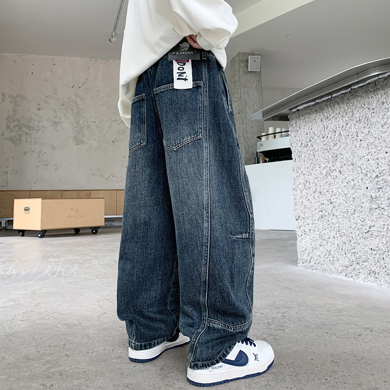 男童裤子春秋2025新款秋季儿童男孩牛仔长裤中大童痞帅休闲裤潮牌|undefined