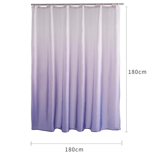 Gradient digital printing shower curtain, waterproof bathroom curtain, polyester thickened shower cover, bathroom curtain cross-border wholesale