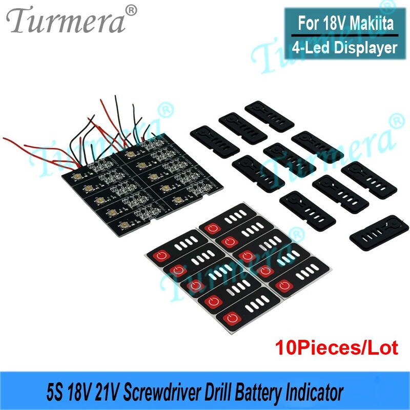 5S18V21V电池容量指示器LED显示屏锂电池电量检测灯板电池盒配件|undefined