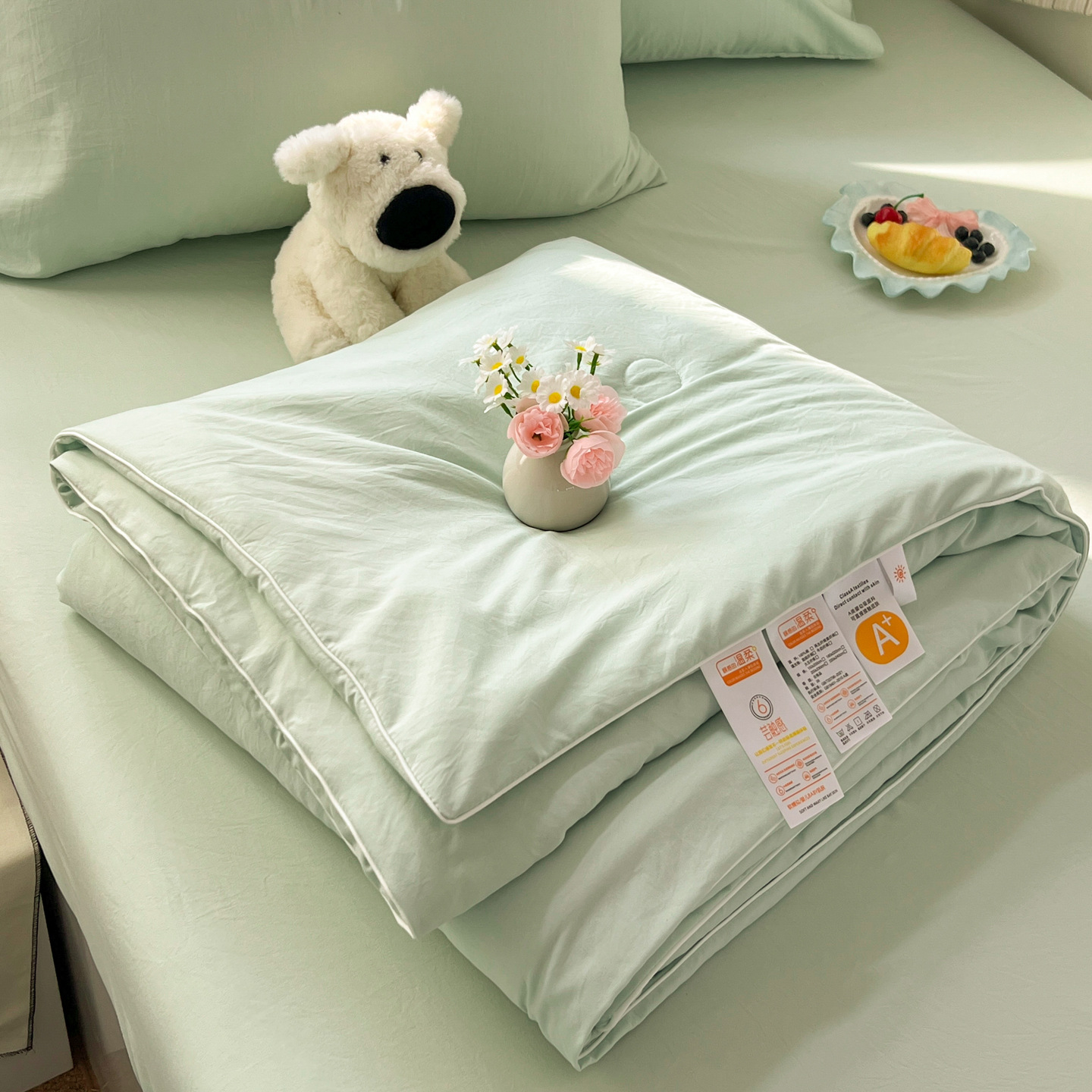 Spring Wu verde-verano fresco quilt
