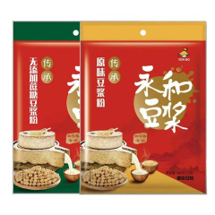 永和豆浆粉360g早餐速食冲饮原味甜豆浆粉中老年无蔗糖添加豆浆粉