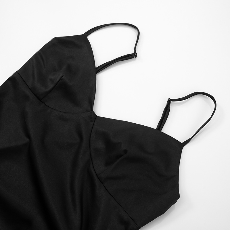 Spring Women Clothing Sexy Patchwork Lace Little Black Dress with Suspenders Dress 10 Spring Women Clothing Sexy Patchwork Lace Little Black Dress with Suspenders Dress