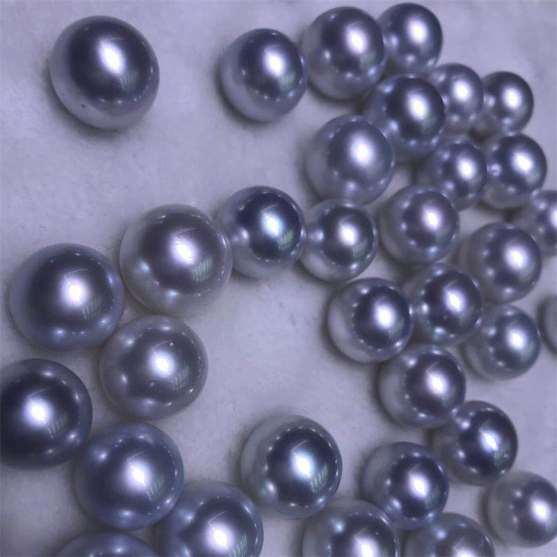 Gray Freshwater Pearls, Large Cold-Luster Pearls, Loose Pearls Wholesale from Manufacturers, Genuine Gray-Blue Pearls Wholesale