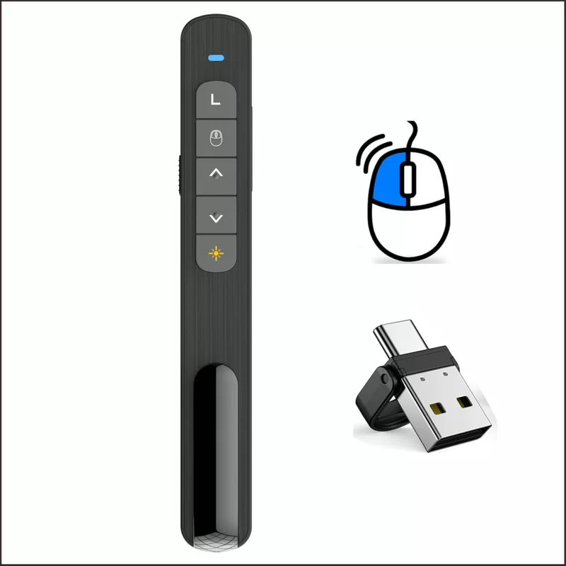 New lithium battery rechargeable flying squirrel page-turning pen universal type-c/usba dual-head receiving briefing device
