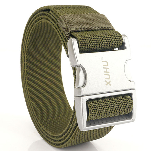 XUHU38 aluminum alloy buckle tactical men's belt training tactical belt multi-functional nylon outdoor training belt