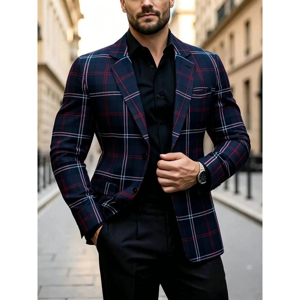 Comercio exterior transfronterizo hombre delgado moda traje casual de color sólido clásico versátil primavera y otoño delgado chaqueta de traje