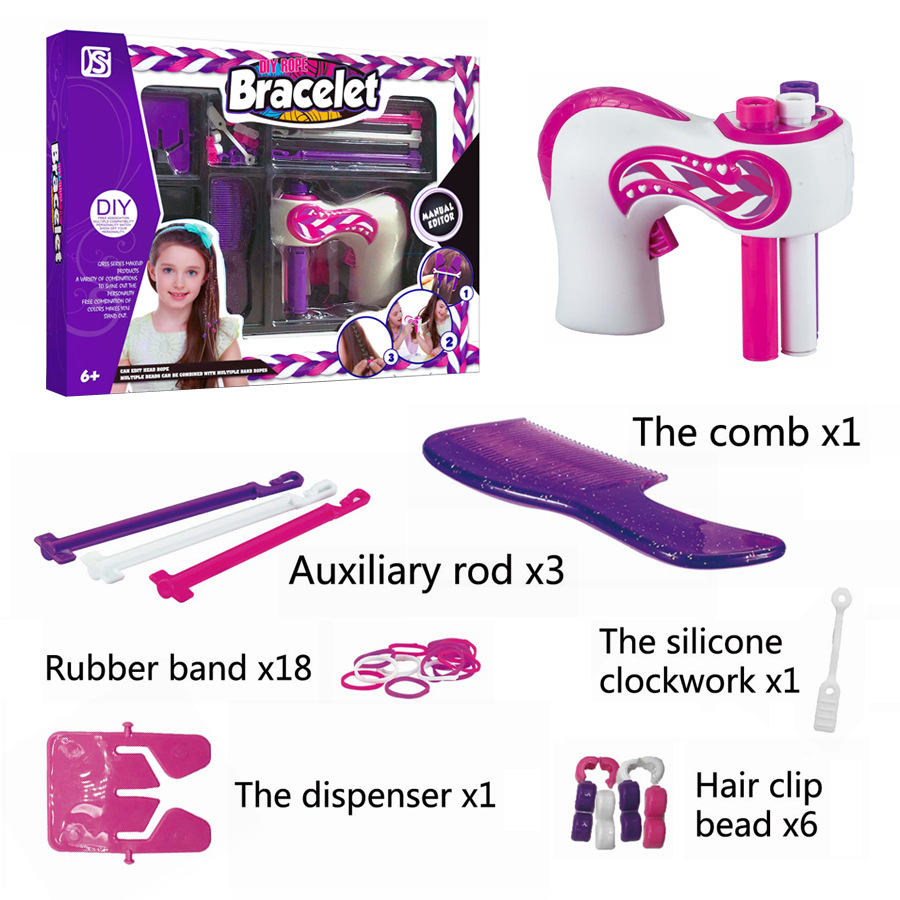 Dispositivo de trenzado de cabello eléctrico para niños juguete niña trenza maquillaje joyería rhinestone regalo perezoso herramienta de trenzado de cabello automático