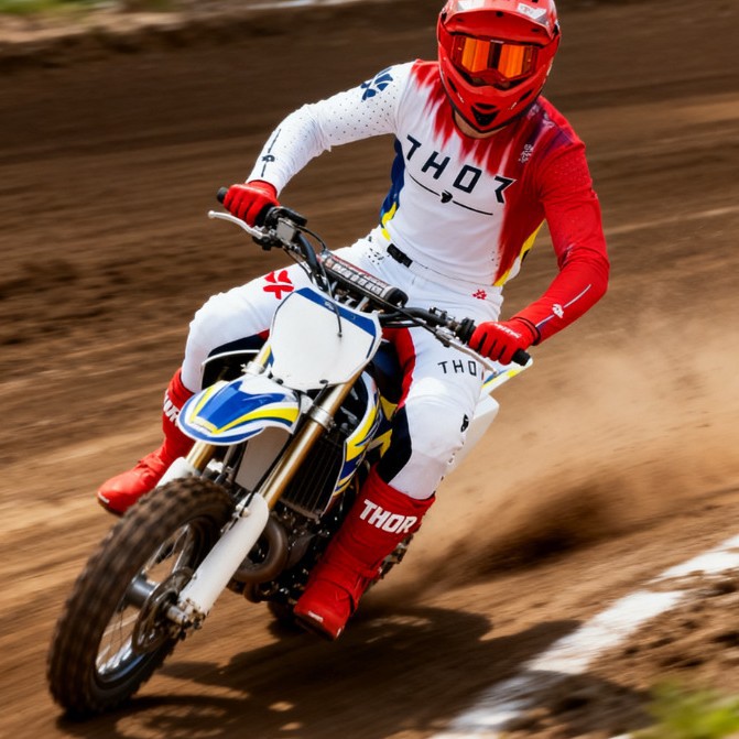 Thor Downhill Mountain Bike Cycling Suit for Men and Women, Moisture-Wicking Off-Road Motorcycle Racing Suit, Street Bike Quick-Drying Suit