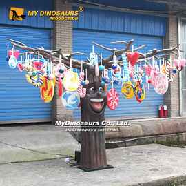 森林公园主题游乐场 大型电动发声童话树糖果会动模型