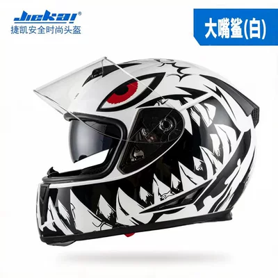 Motosiklet kaskı (dəbilqə) — Certification - big-mouth-shark-white-m
