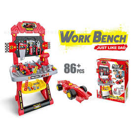 跨境新款大号仿真维修工具台电钻电锯拧螺丝修理过家家工具玩具