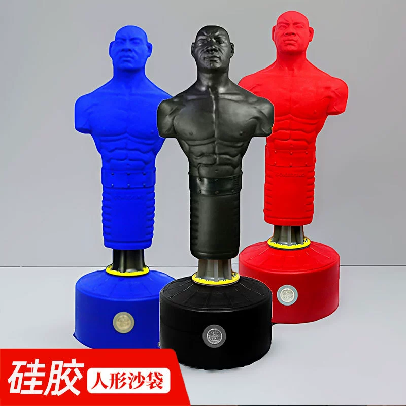 Силиконовый манекен-груша в форме человека, напольный манекен-груша, профессиональное боксерское оборудование, тренировочный манекен для единоборств.