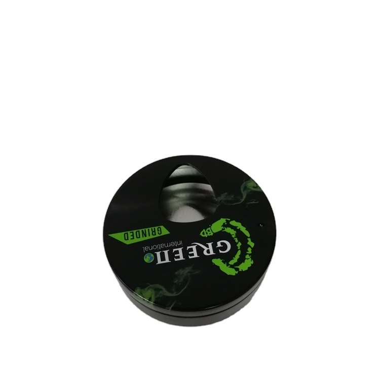 烟灰缸马口铁罐 便携式烟灰选择盒包装盒 圆形双层小红茶叶盒批发