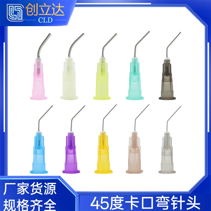 1/2 дюйма штык изогнутые иглы 45 градусов колена резиновые иглы пластиковые сиденья из нержавеющей стали иглы оптом