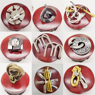TC Shake Sound puzzle Unlock Toy Intelligence Release Nine Series Luban Lock Set Kongming Lock Burn Brain