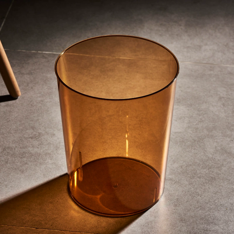 Transparent capacious garbage can for home use for living room, storage system, increased thickness