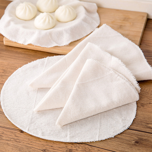 Wholesale encrypted and thick steamed bun and steamed bread cotton gauze pure cotton pad cloth non-stick steaming cloth steaming pot tray cloth