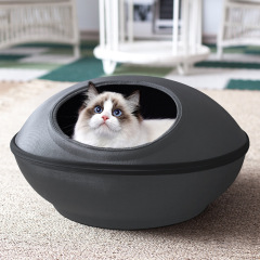 俊逸ペット猫用ベッド 卵殻型ペットベッド 取り外し可能な半密閉型EVA猫ハウス 四季通用 通気性あり