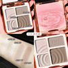 Contouring palette, matte brightening highlighter, eye shadow for contouring, four colors