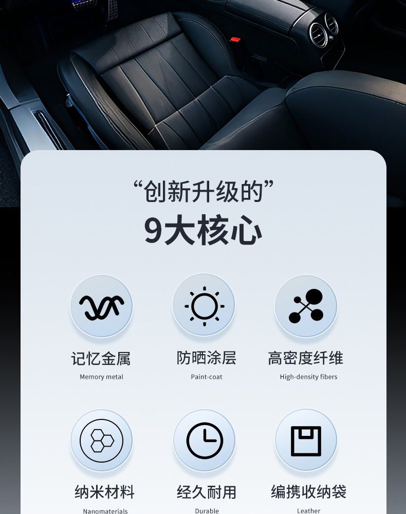 Mercedes-Benz Sunshade New C/E/A/S-Class Glc/Glb/Eqc Car Front Sunshade Umbrella Sun Protection and Heat Insulation Sunshade Curtain