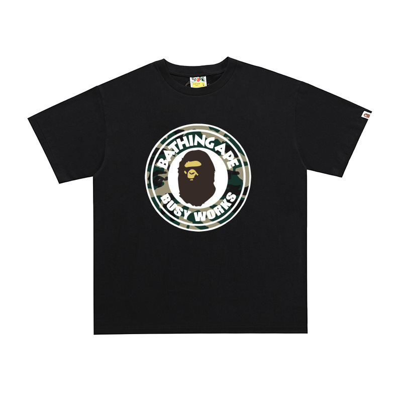 国境を越えた貿易トレンディなブランド半袖メンズレタープリントアメリカンストリートルーズカップルカジュアルTシャツ半袖シャツ|undefined