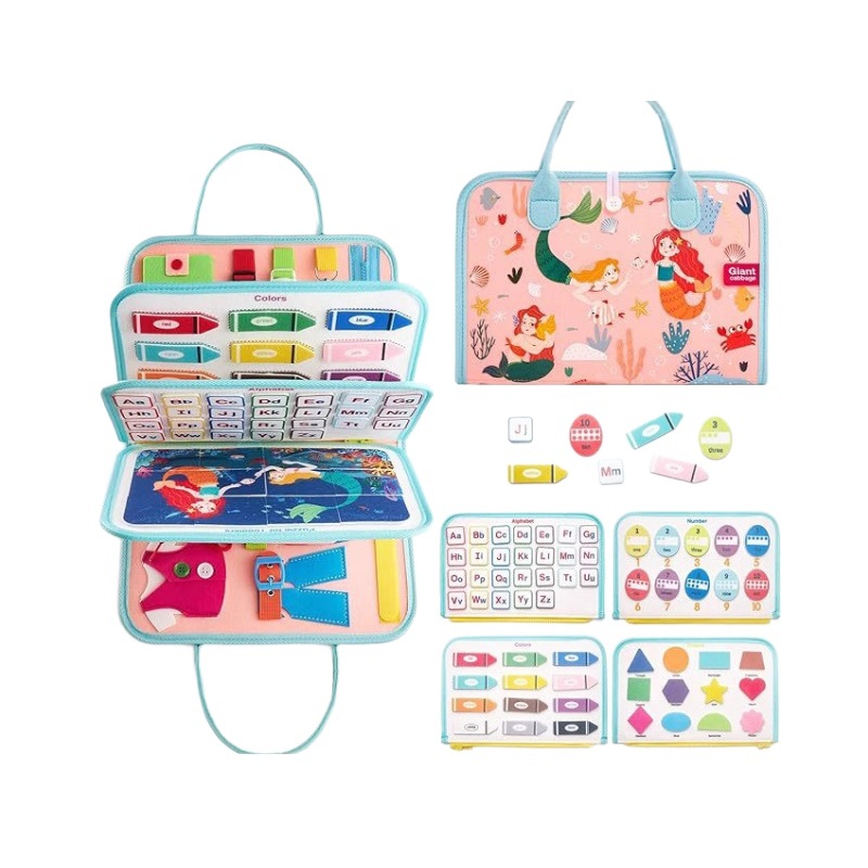 Cross-border children's learning board felt busy Board educational puzzle dressing practice toy sensory toy gift wholesale