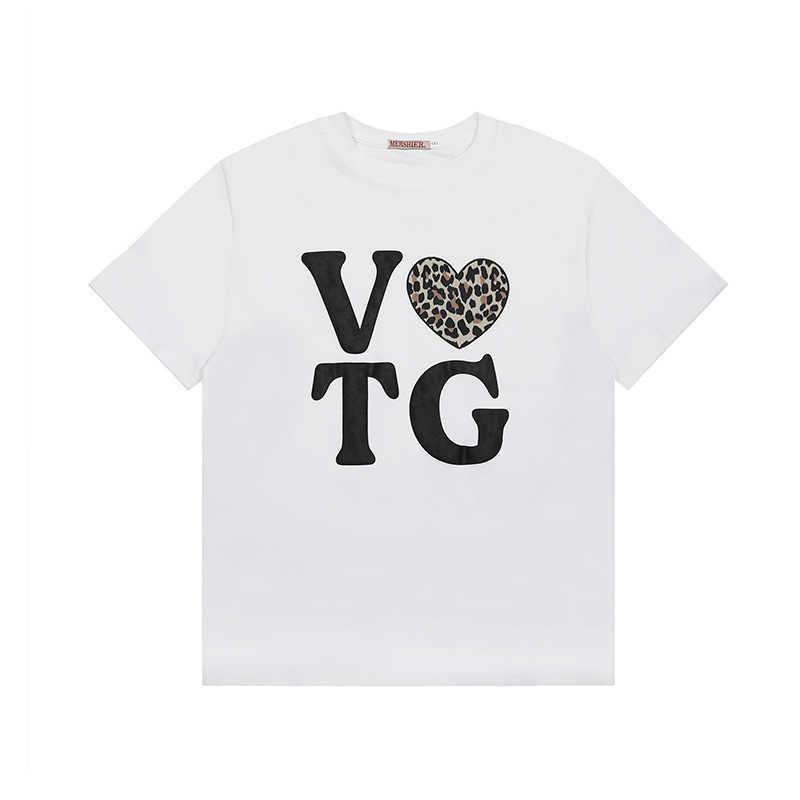 Hot-Selling Love Heart Leopard Print Unisex Loose Short-Sleeve T-Shirt American Retro Pizza Print Base Shirt 1 Hot-Selling Love Heart Leopard Print Unisex Loose Short-Sleeve T-Shirt American Retro Pizza Print Base Shirt 1