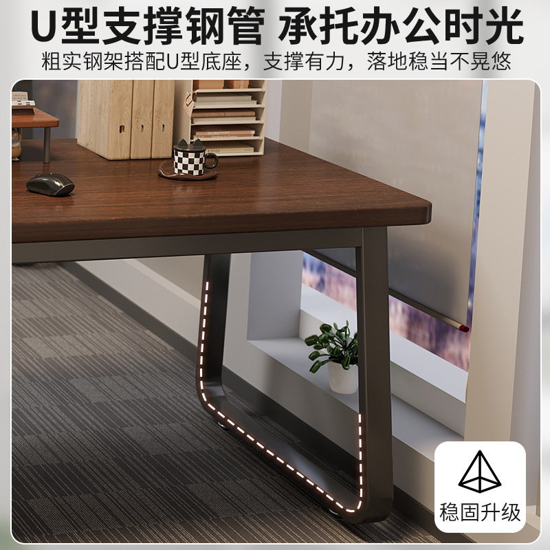 Escritorio, personal, personal doble, mesa y silla, mesa de oficina combinada, escritorio de computadora moderno simple con archivador