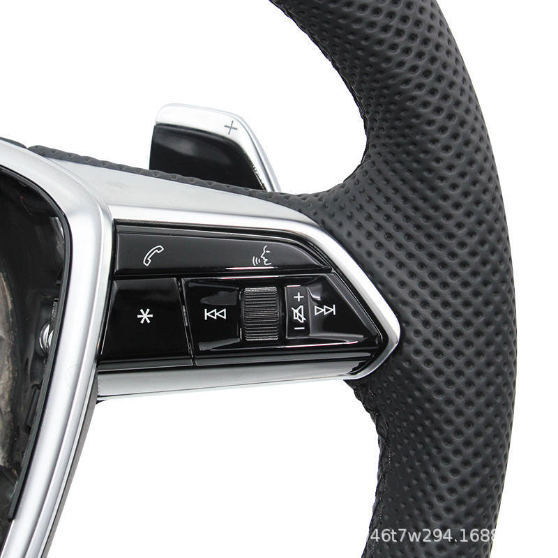 Factory Direct Supply Suitable for Audi A4L/A6L Sports Models, Genuine Leather Steering Wheel Assembly with Multi-Function Buttons and Paddles
