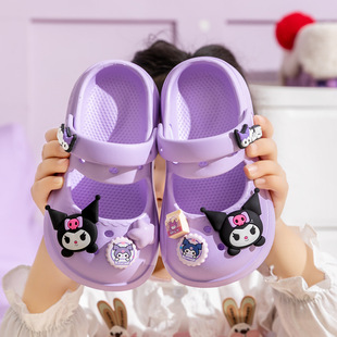 Kulomi Children's Slippers 2024 Summer Girls Cartoon Non-slip Cute Indoor Home Cave Shoes for Outer Wear