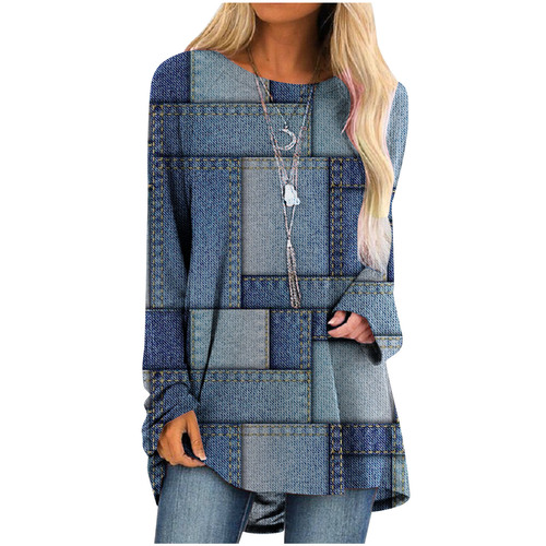 Women's Graphic Mesh Patchwork 3D Print Front-Back Asymmetrical Medium-Sleeve Casual T-Shirt