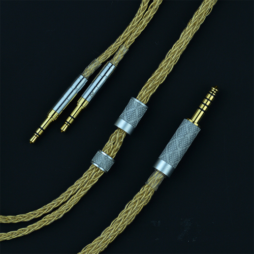 Pure Silver Plated Gold D7100 5200 7200 9200 T1/5P Headphone Upgraded Cable 4-Channel XLR 4.4 Balanced Cable