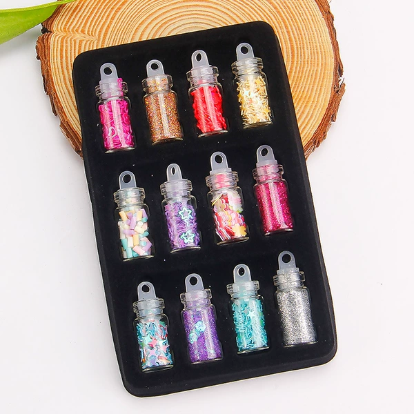 Mixed nail sequins, #12, 12 colors