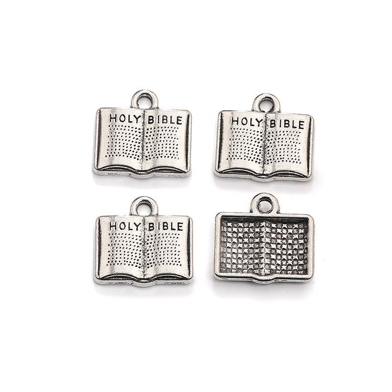 New Alloy School Supplies 15*16mm Books Pendants DIY Handmade Jewelry Accessories Factory Direct Sales