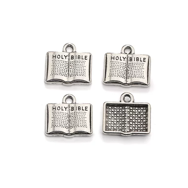 New Alloy School Supplies 15*16mm Books Pendants DIY Handmade Jewelry Accessories Factory Direct Sales