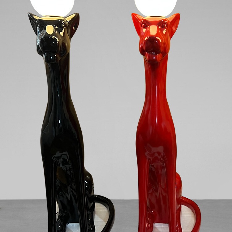 Leopard sculpture floor lamp new product sales department lobby creative animal carving living room artwork animal floor lamp