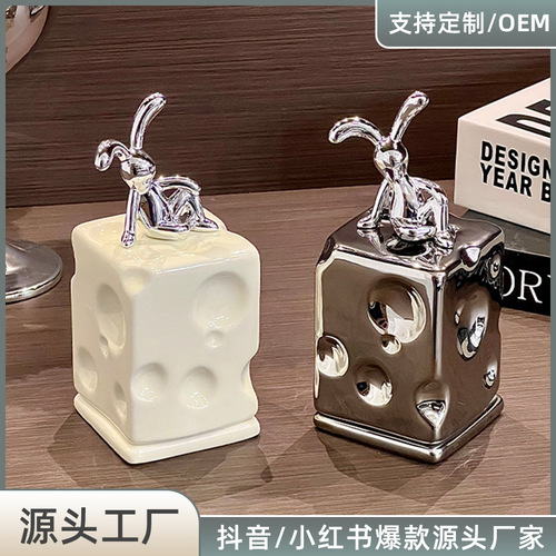 Toothpick Box Home High-End Personalized Creative Lightweight Luxury Press-Button Toothpick Tin Floss Holder Noodles Container Net Pop Cotton Stick Storage Box