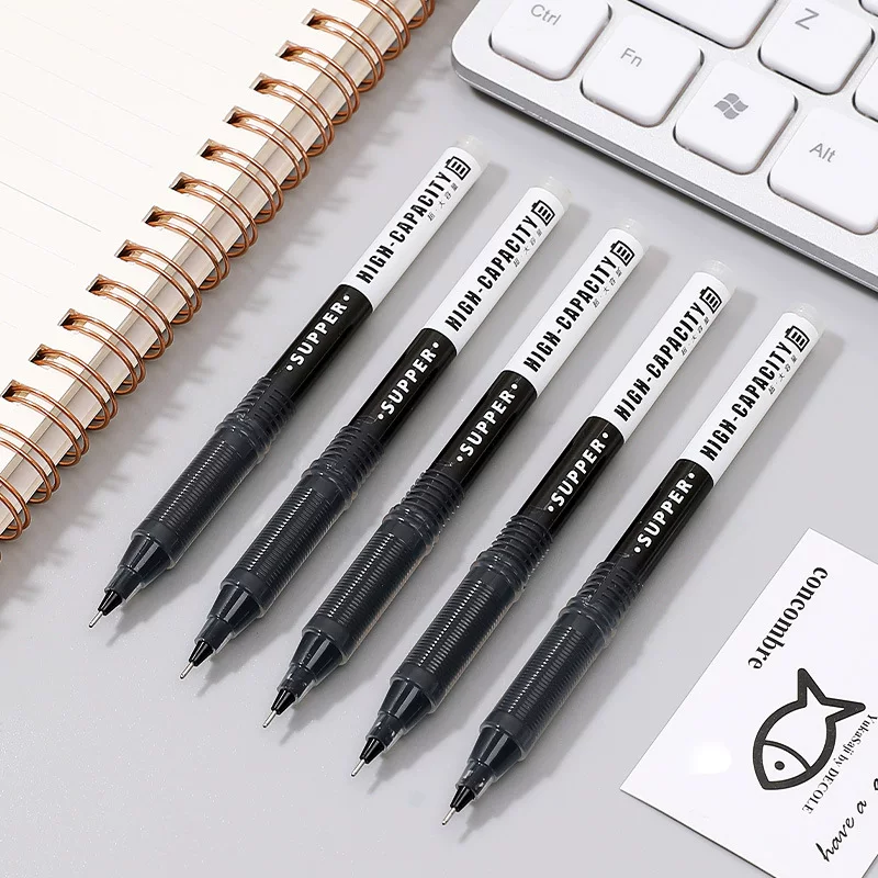 Capacious rollerball pen, black rollerball coloured pencils, 0.5mm