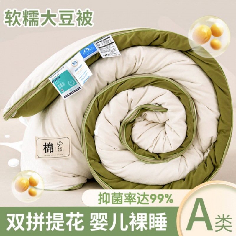 Soy Fiber Blanket Core Single Person Spring and Autumn Blanket Thick Winter Blanket Four-Season Cotton Blanket Air Conditioner Blanket Summer Summer Cool Blanket