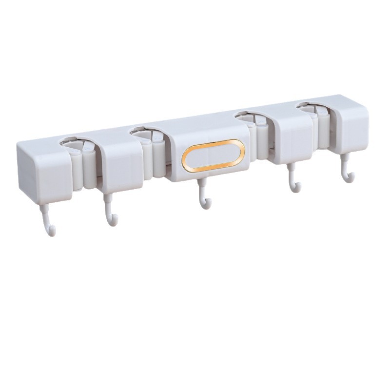 Mopo de pared tipo sin perforación escoba gancho fijación de baños puerta de baño estante trasero artefacto mágico