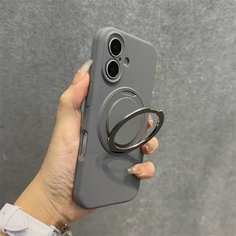 Soporte magnético 360 de color sólido simple para iPhone16ProMax/15 funda para teléfono móvil 13 Apple 14 cordón 16