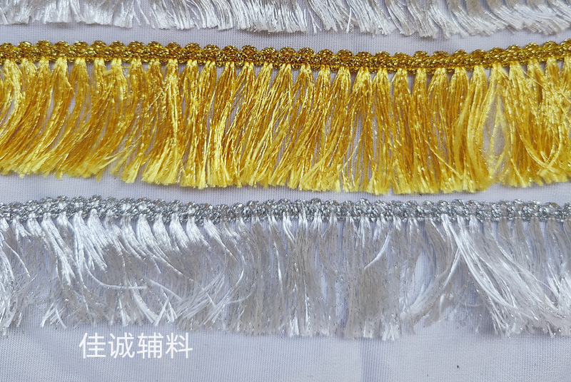 Una variedad de oro y plata seda borla encaje franja Ropa Accesorios textil hogar joyería DIY accesorios 3-6cm