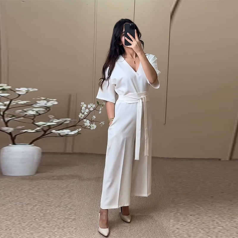2025 nuevo comercio exterior transfronterizo de Europa y América Amazon ropa de mujer cuello v casual de moda suelta de color sólido jacket de manga corta
