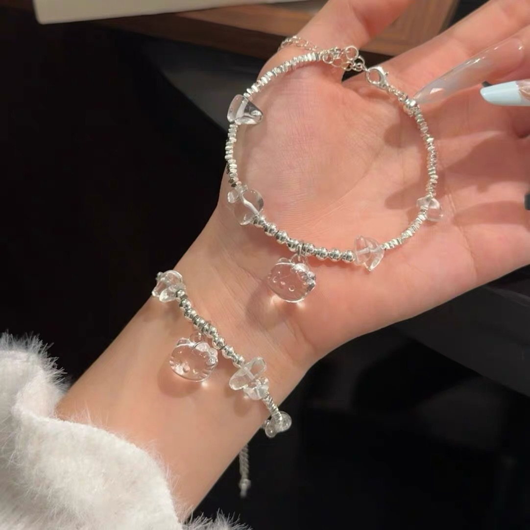 Cute elegant fashionable high quality bracelet, universal sophisticated accessory, simple and elegant design, city style, light luxury style